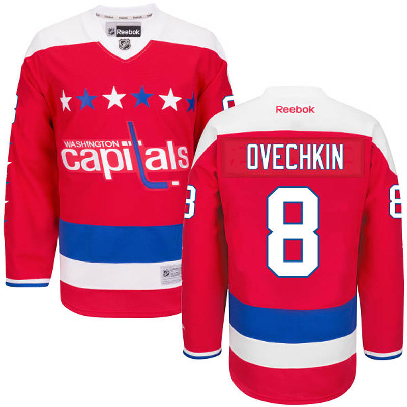 Alex Ovechkin Washington Capitals #8 Ice Hockey Jersey