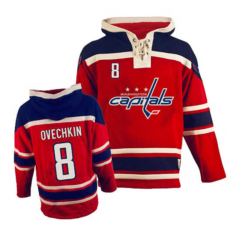 Alex Ovechkin Washington Capitals #8 Ice Hockey Sawyer Hooded Sweatshirt