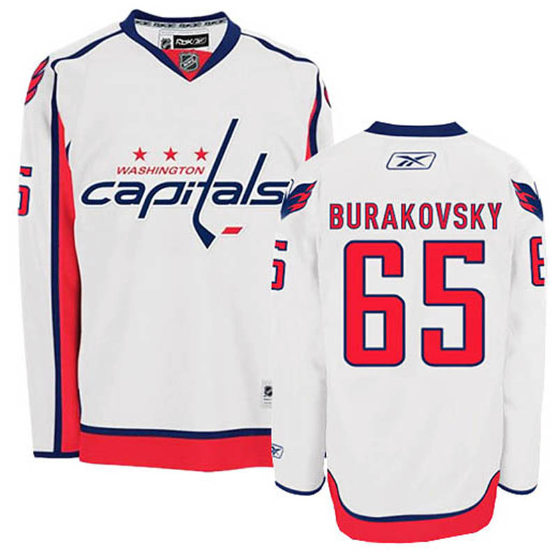 Andre Burakovsky Washington Capitals #65 Away Ice Hockey Jersey