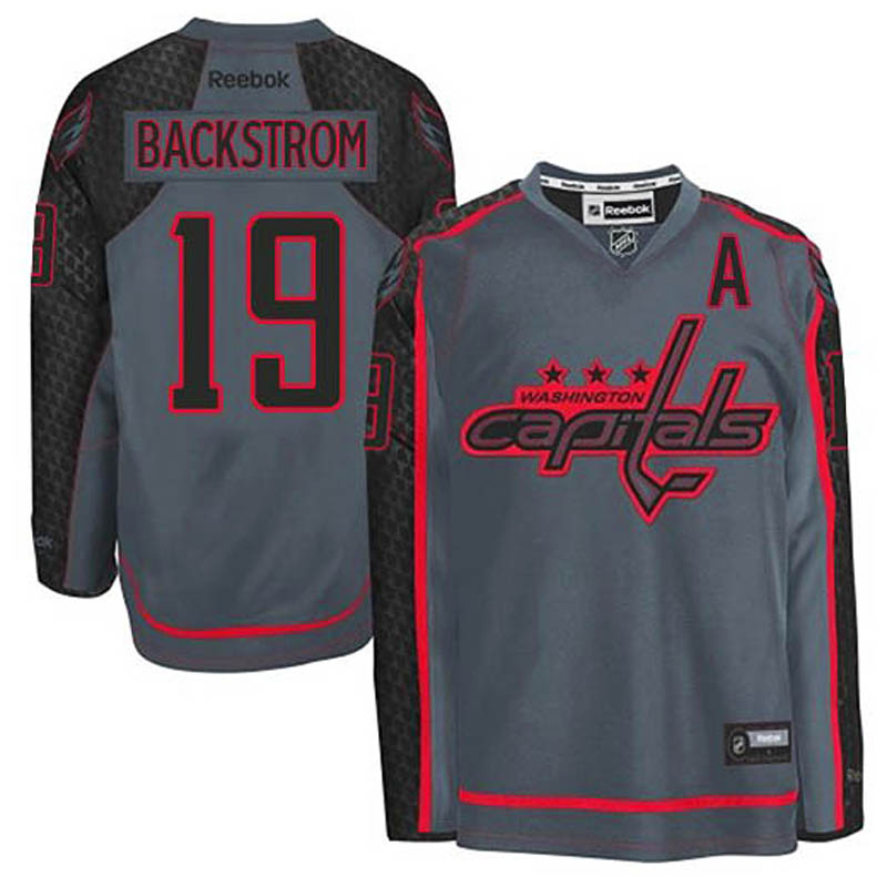 Nicklas Backstrom Washington Capitals #19 Cross Check Fashion Ice Hockey Jersey