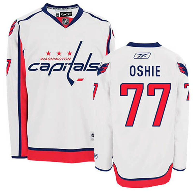 T.J. Oshie Washington Capitals #77 Away Ice Hockey Jersey