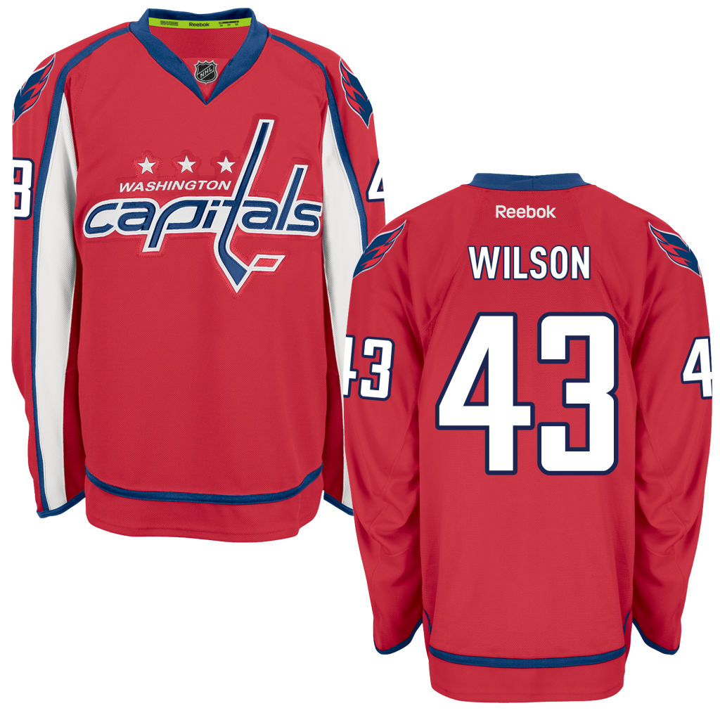 Capitals Tom Wilson Red EDGE Authentic Home Jersey