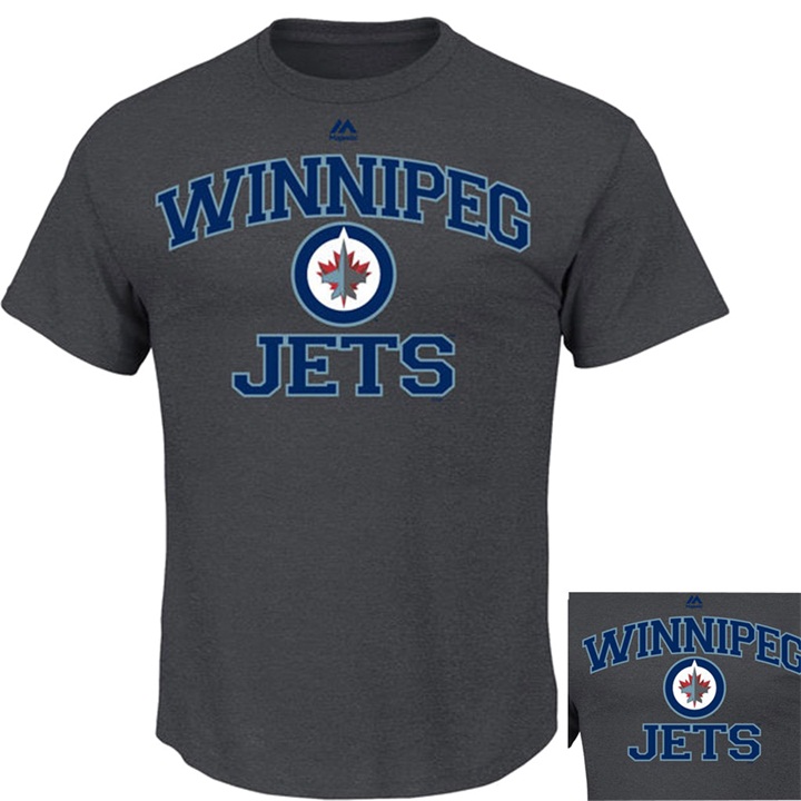 Winnipeg Jets Charcoal Heart And Soul T-shirt