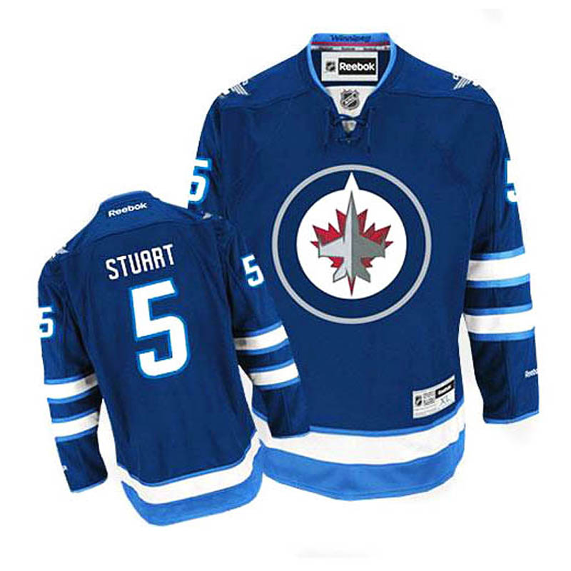 Mark Stuart Winnipeg Jets #5 Home Ice Hockey Jersey