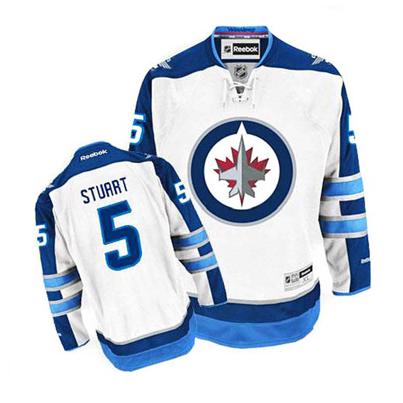 Mark Stuart Winnipeg Jets #5 Away Ice Hockey Jersey