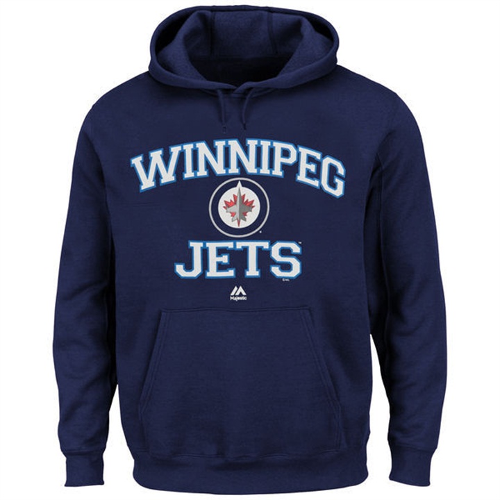 NHL Jets Navy Blue Heart And Soul Pullover Hoodie