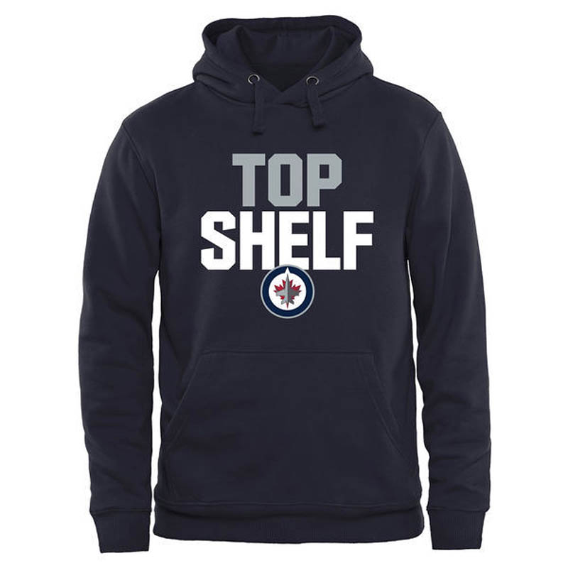 Jets Navy Top Shelf Pullover Hoodie