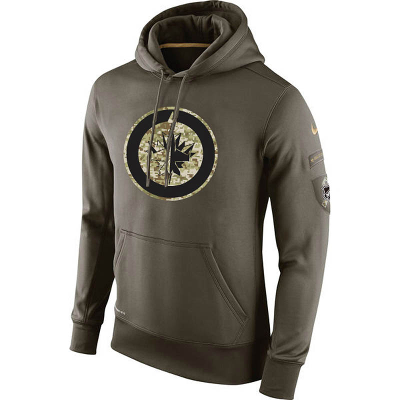 Jets Olive KO Performance Hoodie