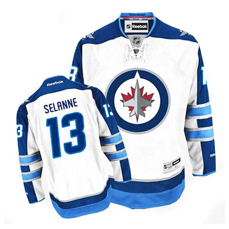 Teemu Selanne Winnipeg Jets #13 Away Ice Hockey Jersey