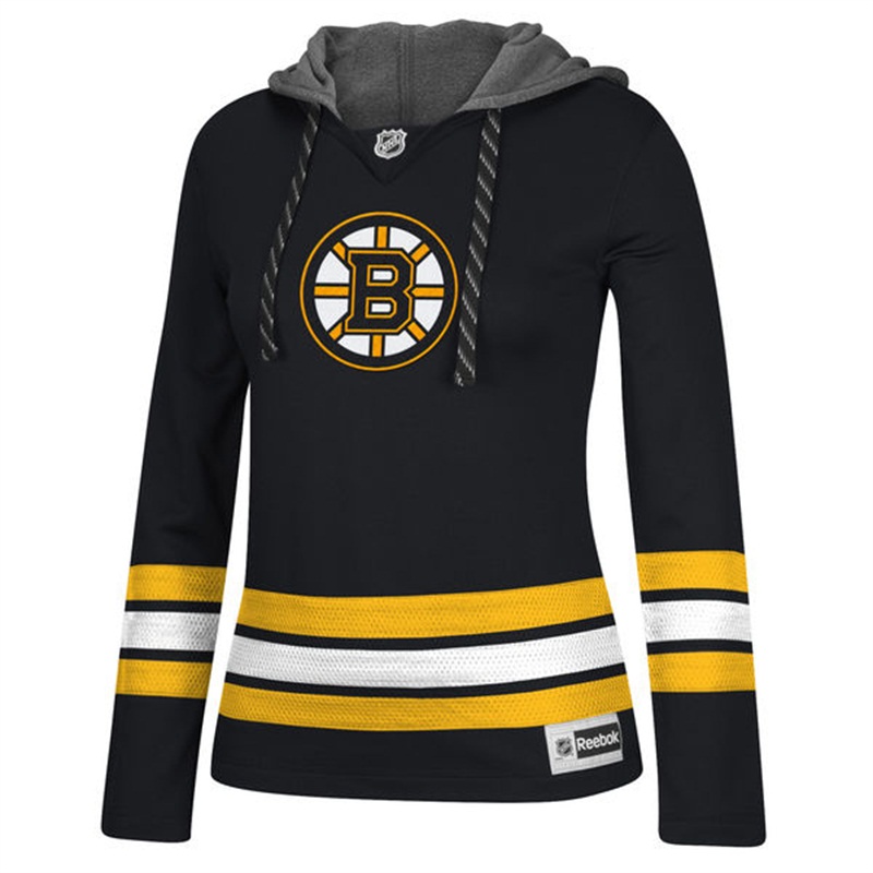 NHL Boston Bruins Black Jersey Pullover Hoodie