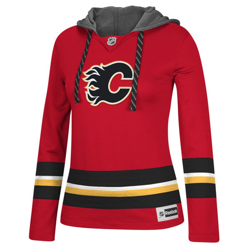 NHL Calgary Flames Red Jersey Pullover Hoodie