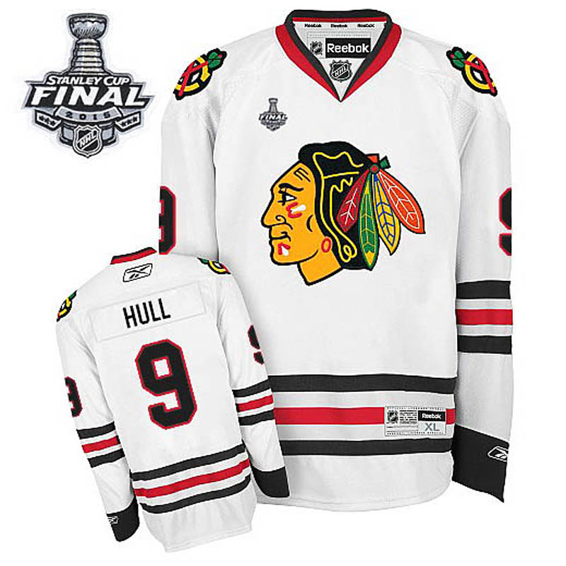 Womens Bobby Hull Chicago Blackhawks #9 Away 2015 Stanley Cup Ice Hockey Jersey