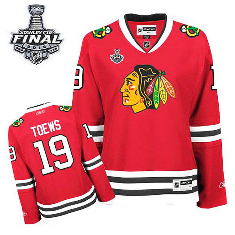 Womens Jonathan Toews Chicago Blackhawks #19 Home 2015 Stanley Cup Ice Hockey Jersey