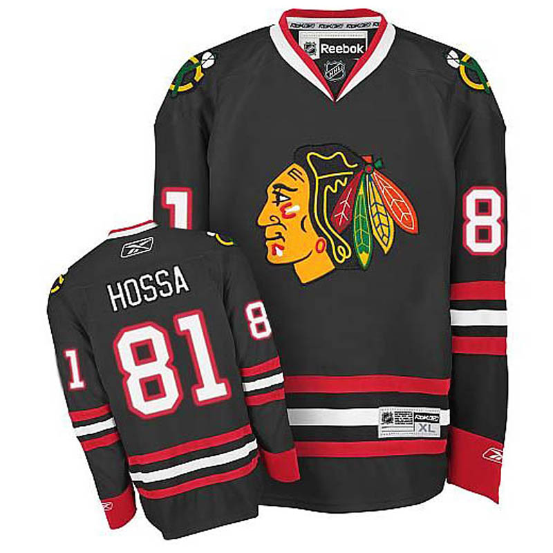 Womens Marian Hossa Chicago Blackhawks #81 Third Ice Hockey Jersey