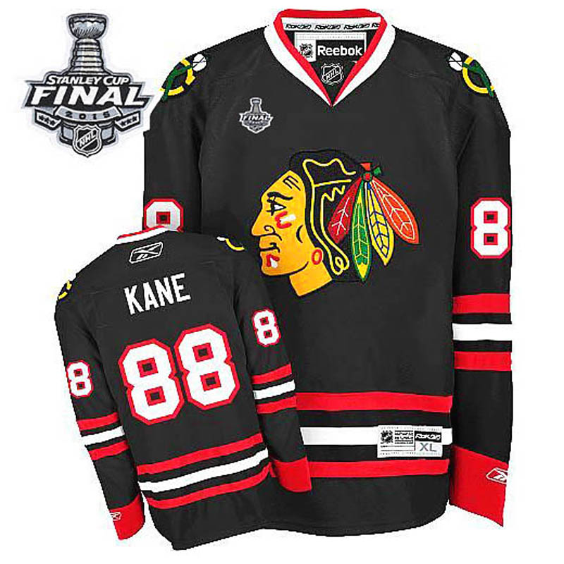 Womens Patrick Kane Chicago Blackhawks #88 Third 2015 Stanley Cup Ice Hockey Jersey