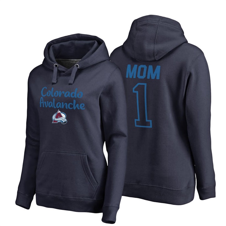 Women Colorado Avalanche Navy Number 1 Mom Hoodie