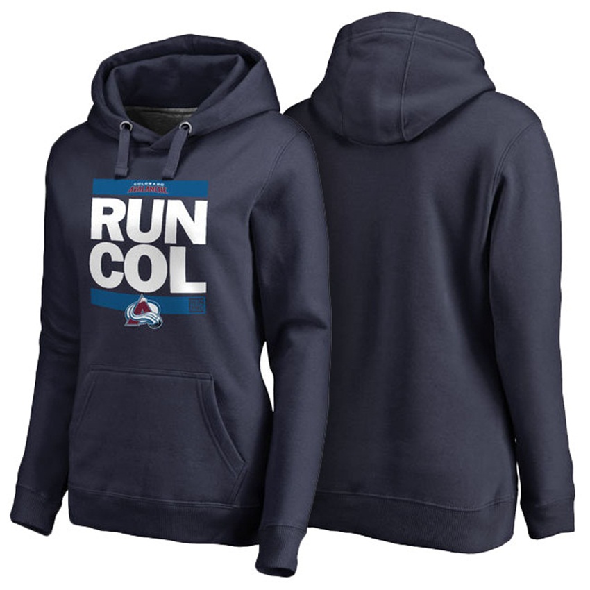 NHL Colorado Avalanche Navy Pullover RUN-CTY Hoodie