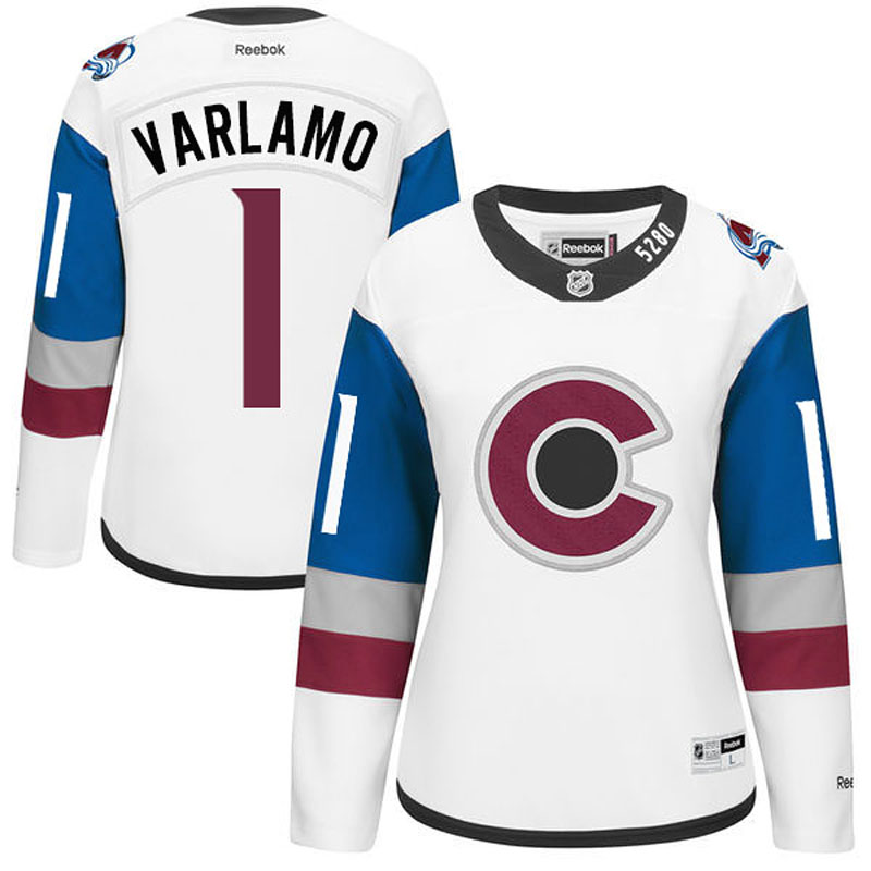 Womens Semyon Varlamov Colorado Avalanche #1 Ice Hockey Jersey