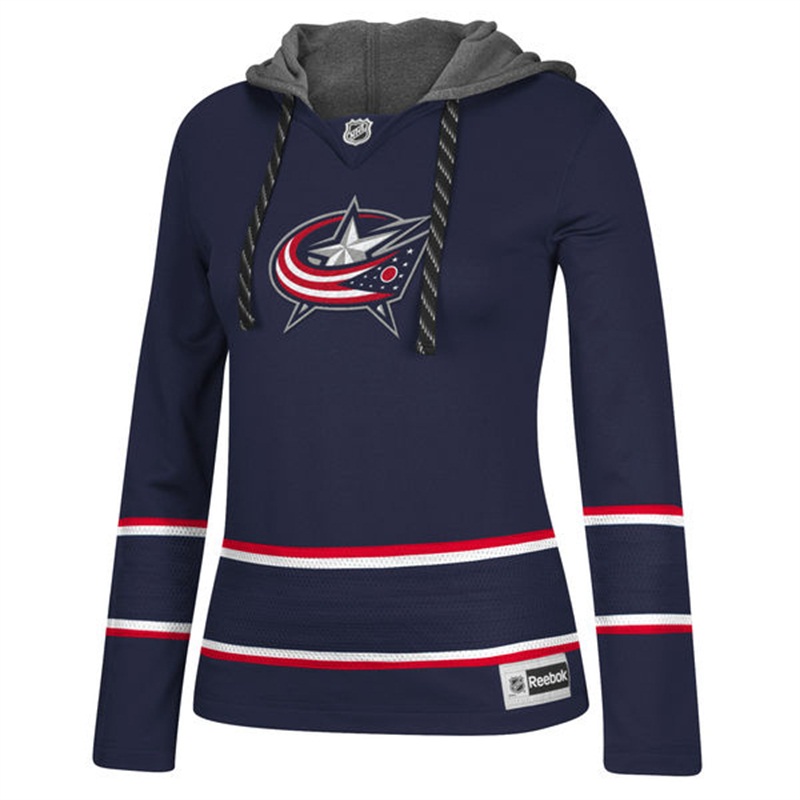 NHL Columbus Blue Jackets Navy Jersey Pullover Hoodie