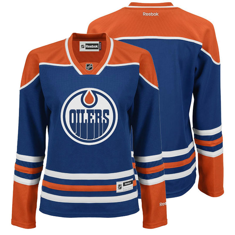 Womens Oilers Reebok Royal Jersey