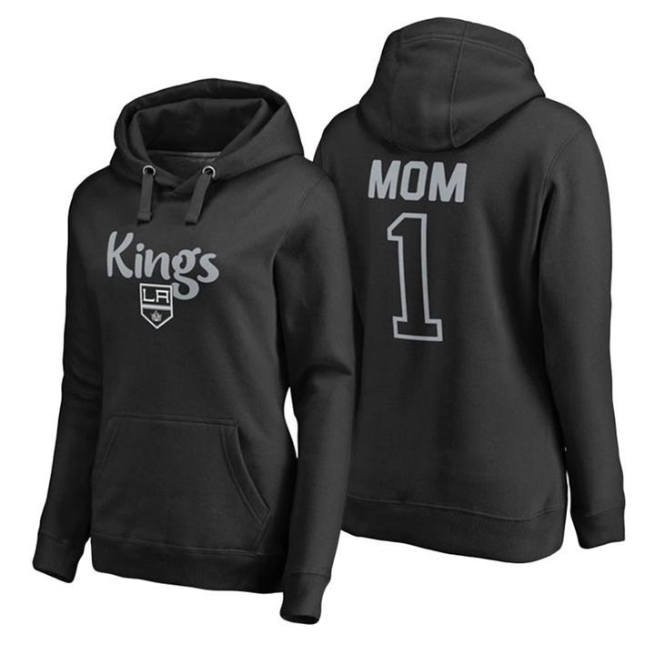 Women Los Angeles Kings Black Number 1 Mom Hoodie