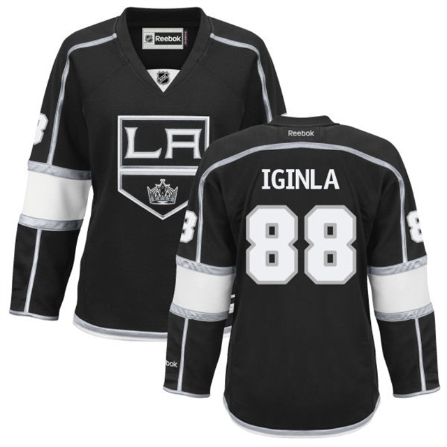 Women Kings Jarome Iginla #88 Black Premier Home Jersey