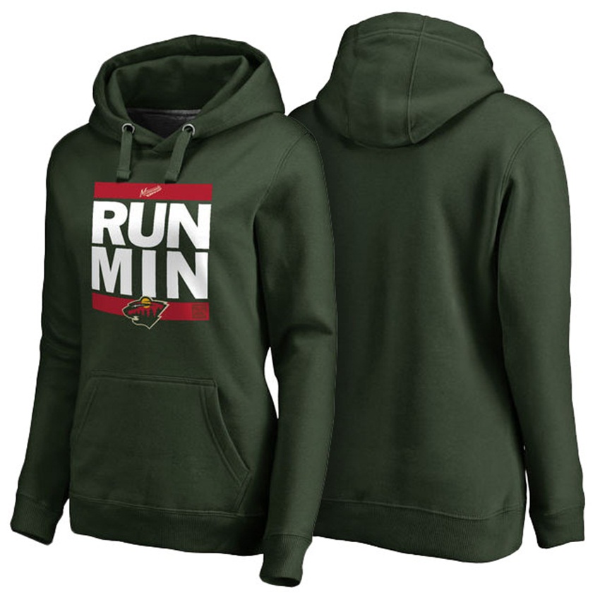 NHL Minnesota Wild Green Pullover RUN-CTY Hoodie