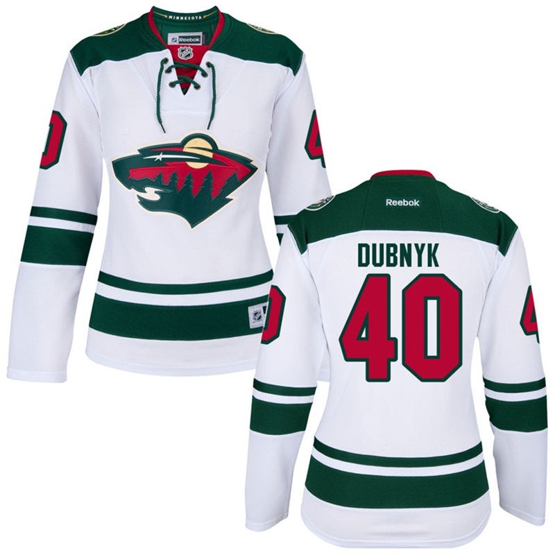 Wild Devan Dubnyk Women #40 White Jersey