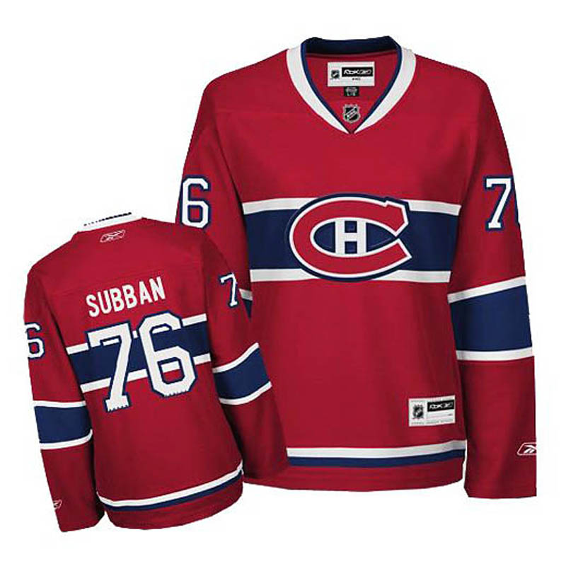 Womens P.K. Subban Montreal Canadiens #76 Home Ice Hockey Jersey