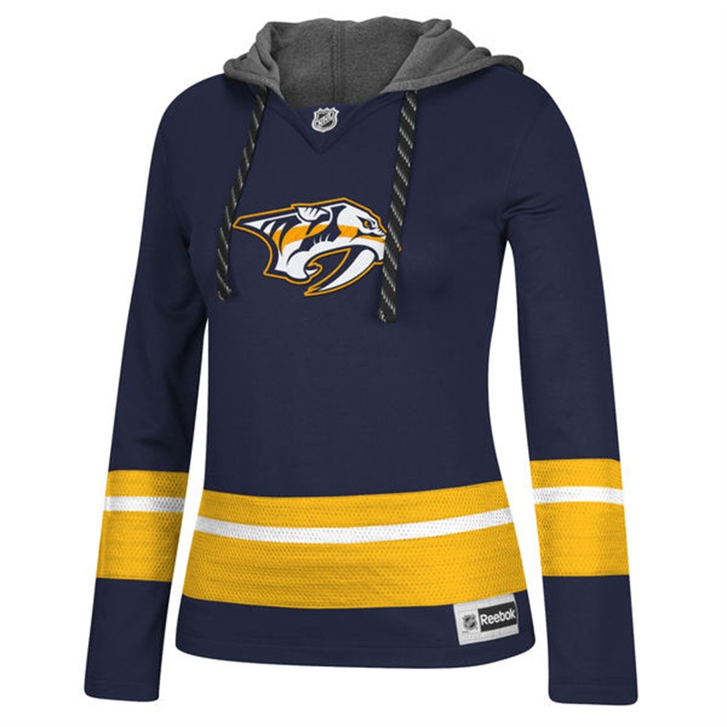 NHL Nashville Predators Navy Jersey Pullover Hoodie