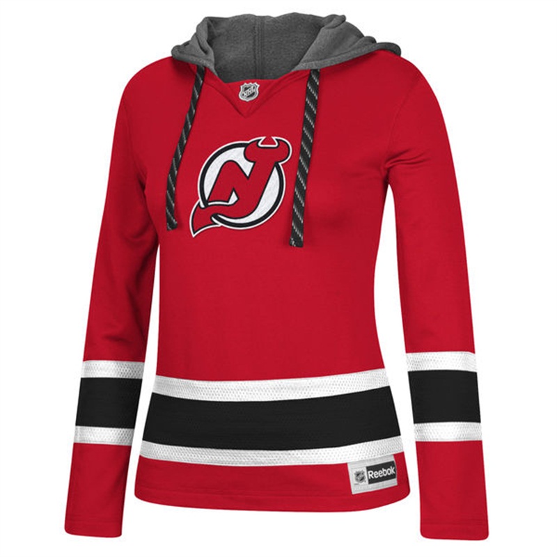 NHL New Jersey Devils Red Jersey Pullover Hoodie