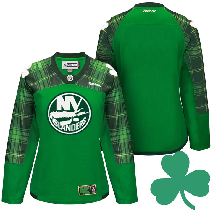 Women Islanders Green Three-leaved Shamrock Team Jersey