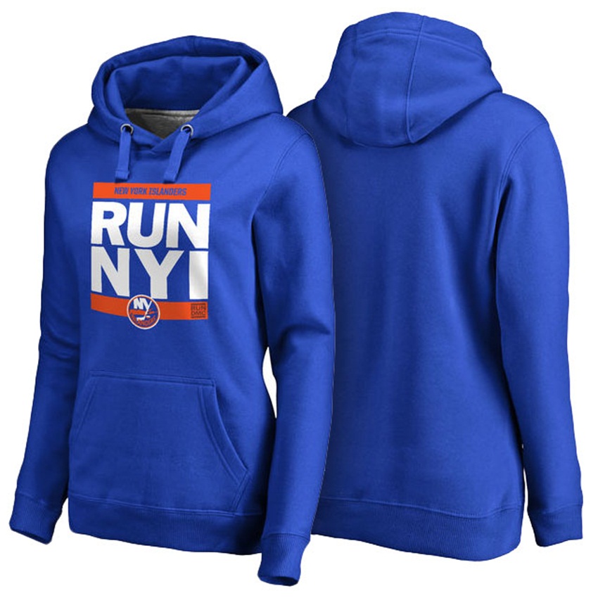 NHL New York Islanders Royal Pullover RUN-CTY Hoodie