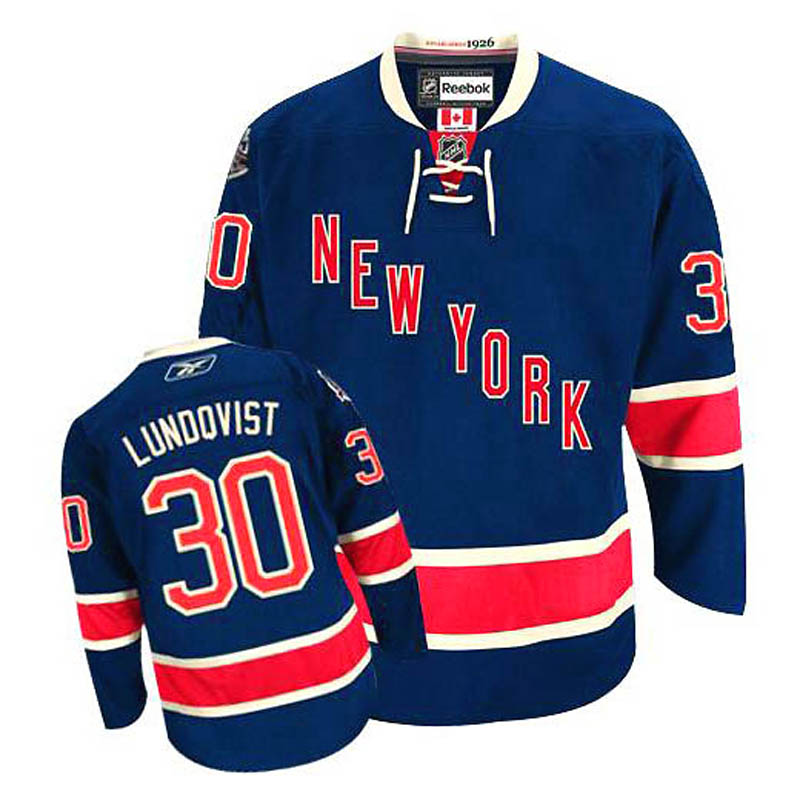 Womens Henrik Lundqvist New York Rangers #30 Third Ice Hockey Jersey