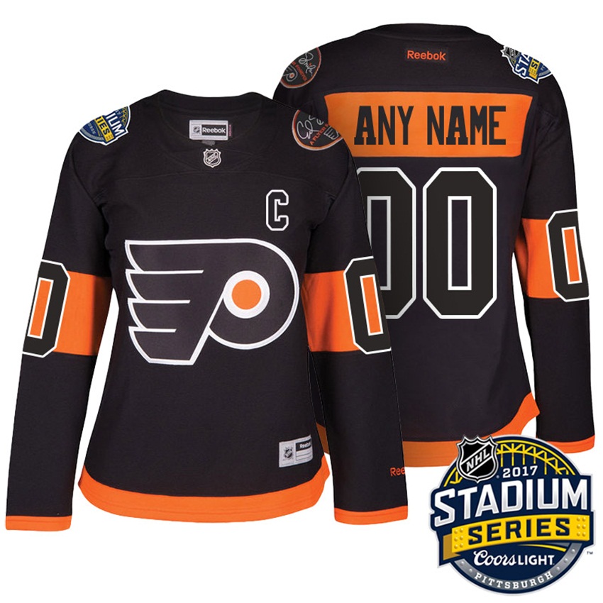 Women Flyers Black 2017 Stadium Series Custom Jersey