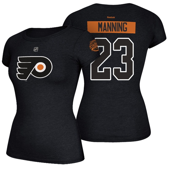 Women Flyers #23 Brandon Manning Black 2017 Stadium Series T-shirt