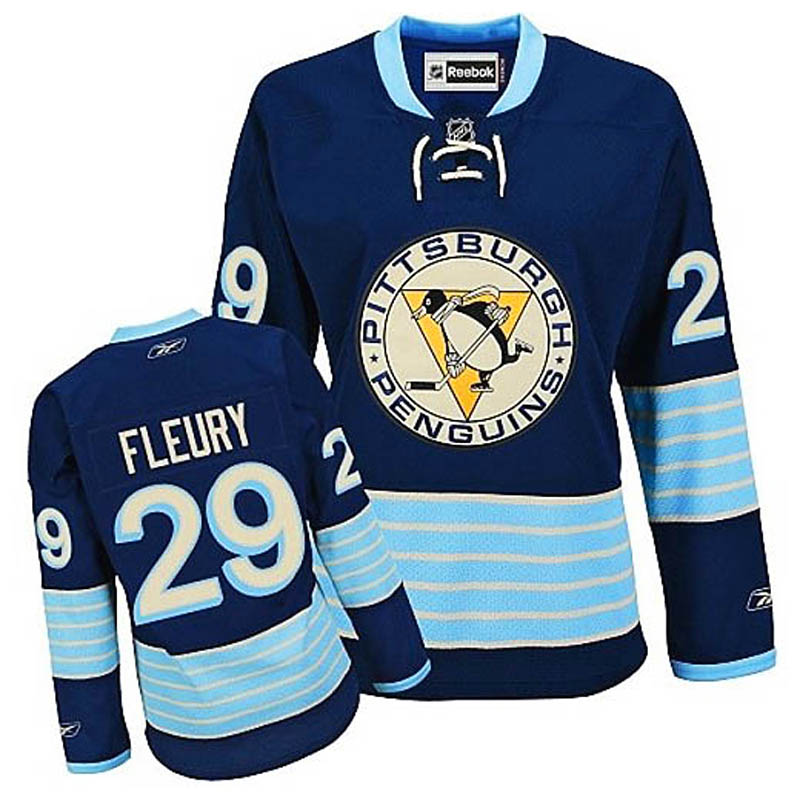 Womens Marc-Andre Fleury Pittsburgh Penguins #29 New Third Vintage Winter Classic Ice Hockey Jersey