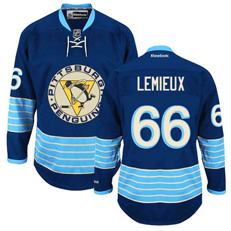 Womens Mario Lemieux Pittsburgh Penguins #66 New Third Vintage Ice Hockey Jersey