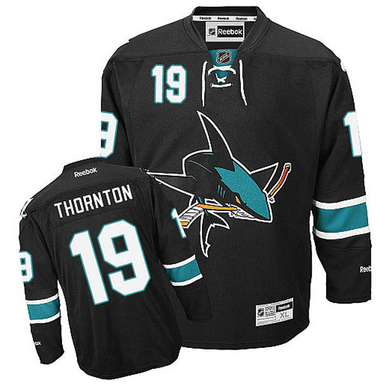 Womens Joe Thornton San Jose Sharks #19 Third Ice Hockey Jersey