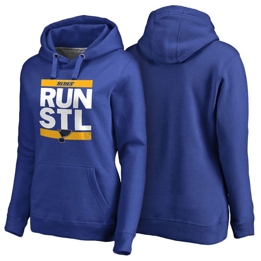 NHL St. Louis Blues Royal Pullover RUN-CTY Hoodie