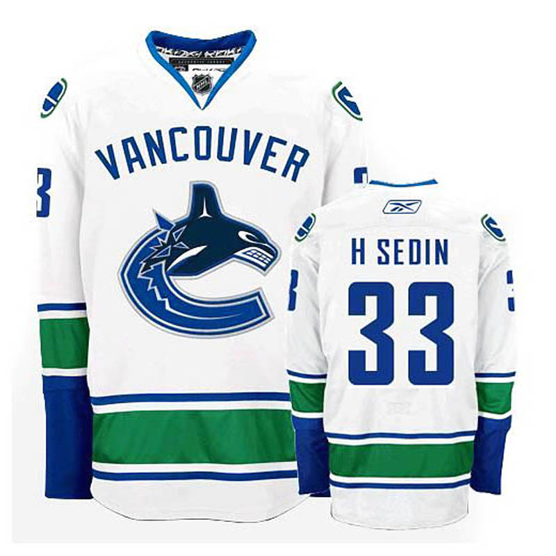 Womens Henrik Sedin Vancouver Canucks #33 Away Ice Hockey Jersey