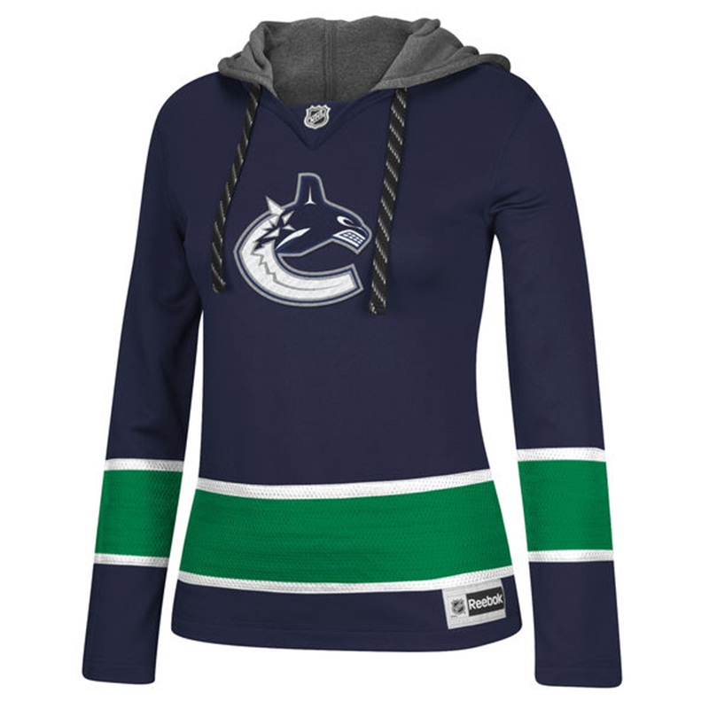 NHL Vancouver Canucks Royal Jersey Pullover Hoodie