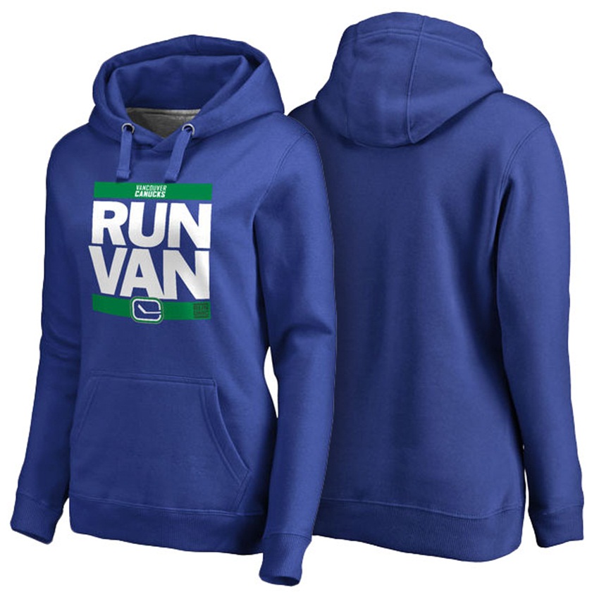 NHL Vancouver Canucks Royal Pullover RUN-CTY Hoodie