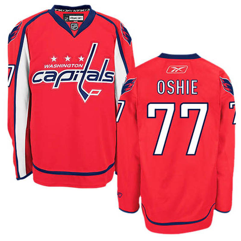 Womens T.J. Oshie Washington Capitals #77 Home Ice Hockey Jersey