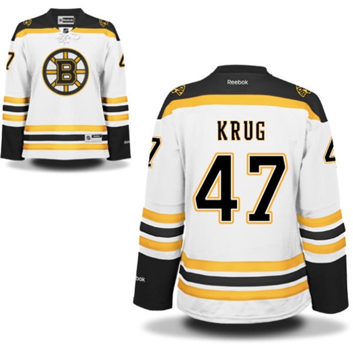 Women's Torey Krug Bruins White Away Premier Jersey