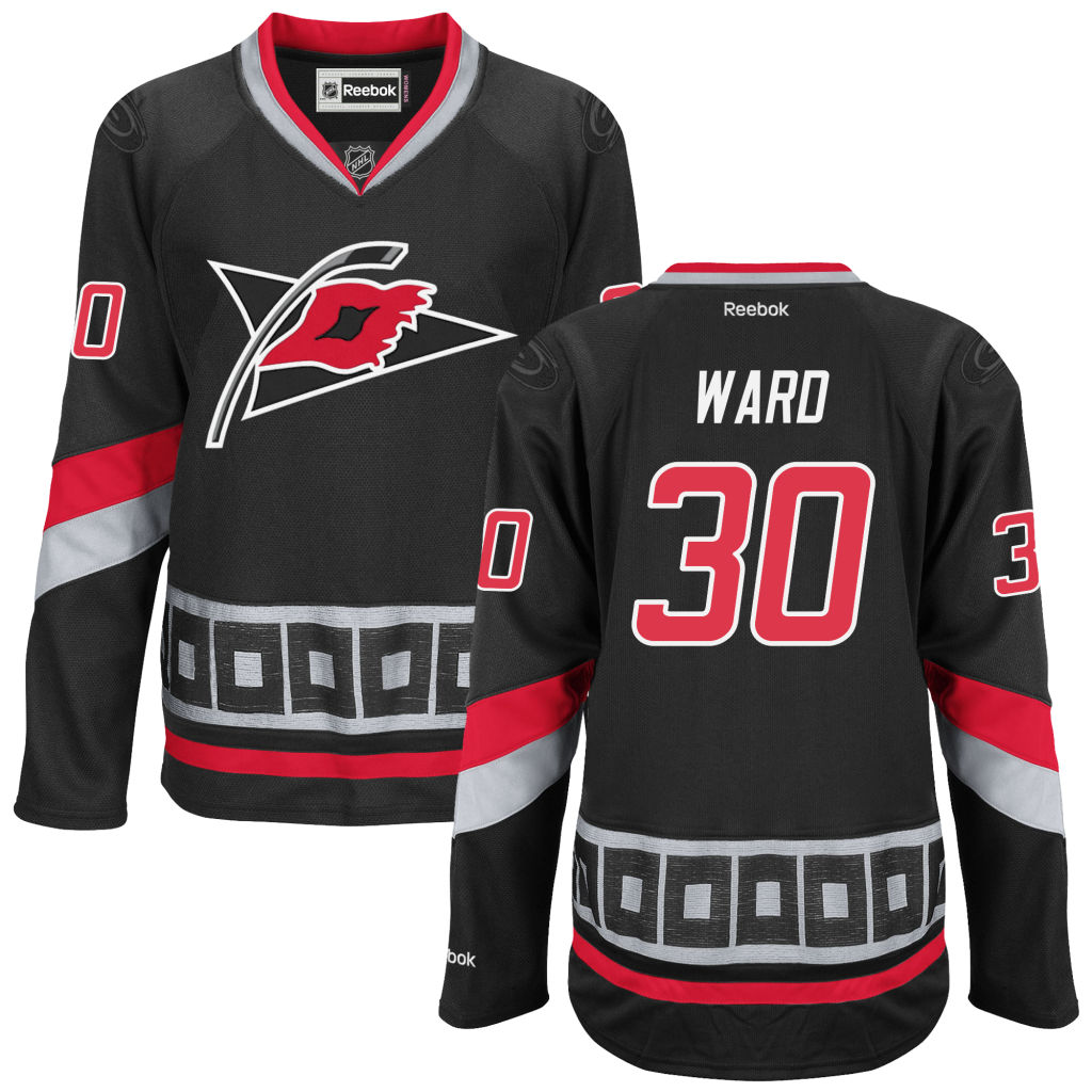 Women's Cam Ward Carolina Hurricanes Black Premier Alternate Jersey