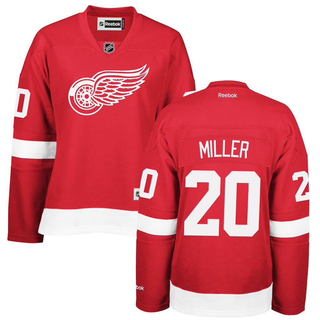 Women's Red Wings Drew Miller Red Premier Home Jersey