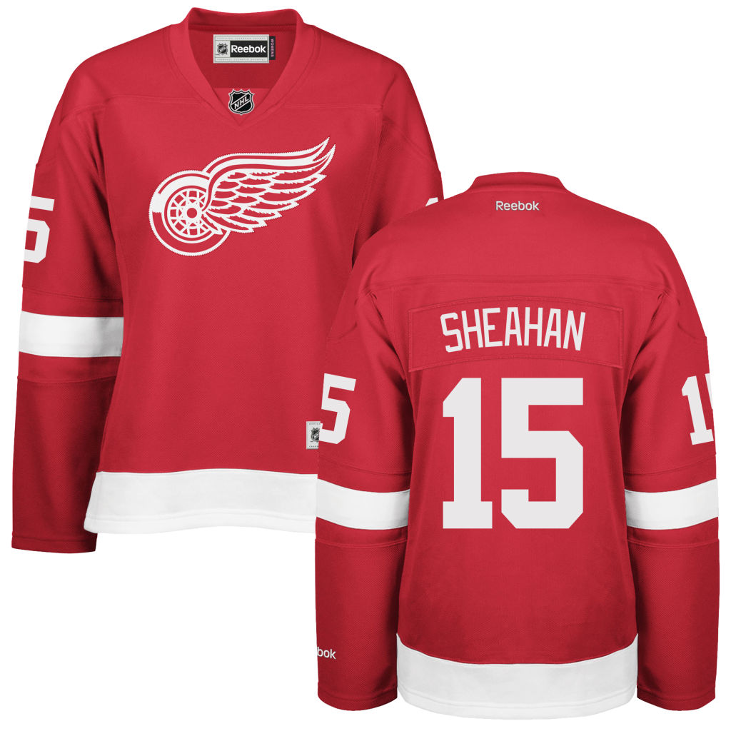 Women's Red Wings Riley Sheahan Red Premier Home Jersey