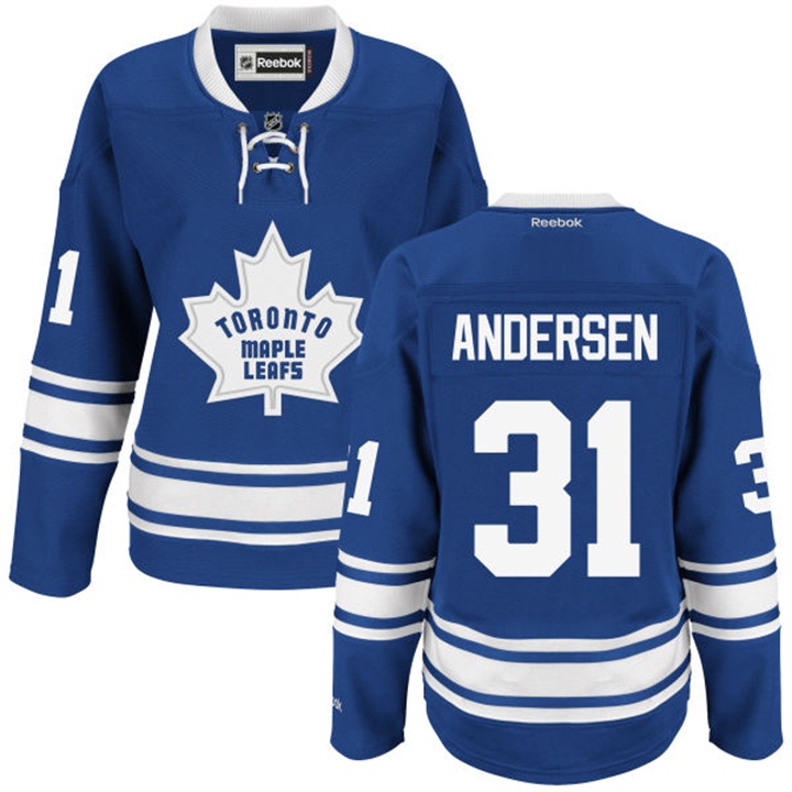 Women's Frederik Andersen Maple Leafs Royal Blue Home Premier Jersey