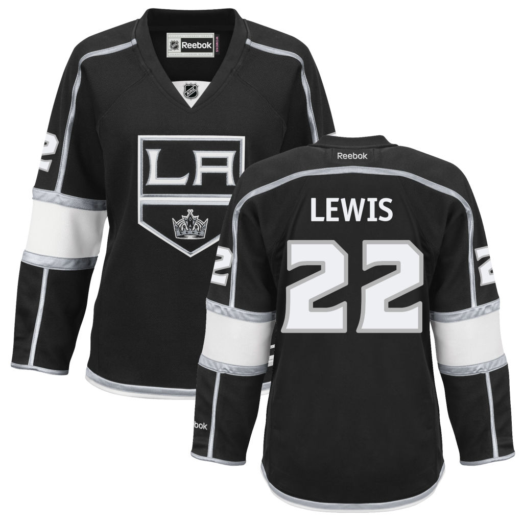 Women's Kings Trevor Lewis Black Premier Home Jersey